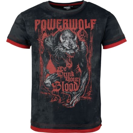 Powerwolf EMP Signature Collection Heren T-shirt - donkergrijs/rood - L