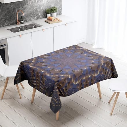 Waterdicht Rechthoekig Psychedelisch Mandala Tafelkleed Bruiloft Feest Restaurant Decor Keukentafel 100x145cm