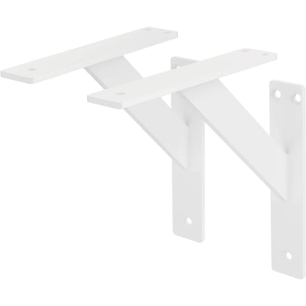 Wandhouder Plankhouder set van 2 180 x 180 mm wit aluminium ML design