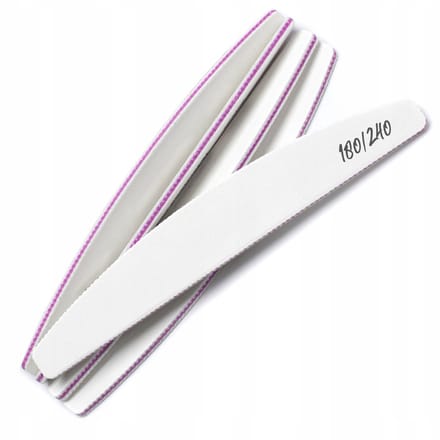 5x Nagelvijl Laars 180/240 Wit - Professioneel