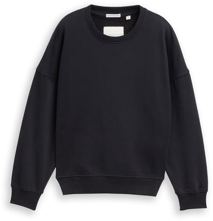 Tom Tailor - Oversized sweatshirt met print op de rug - Maat 176 - heavy black