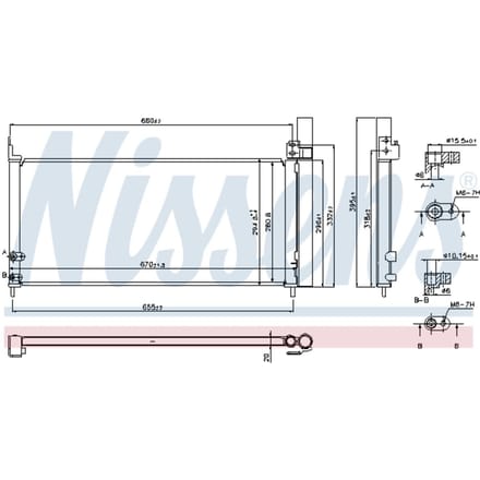 Condensator, airconditioning NISSENS 940361