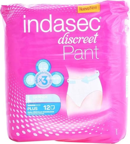 Incontinentie Luiers Pant Plus Talla Grande Indasec (12 uds)