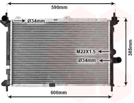 Van Wezel - RADIATOR VOOR OPEL ASTRA F 1991-1998 1300166