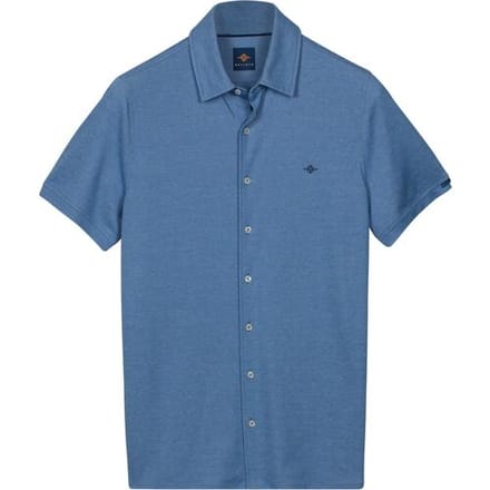 Baileys Polo Full Buttoned Short Sleeve Cloud Blue / male