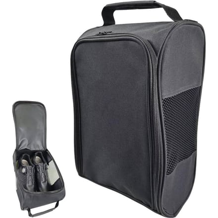 Sac à chaussures de Golf en tissu Oxford, sac de rangement respirant pour baskets de Golf à fermeture éclair noir
