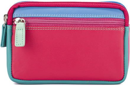 Mywalit Small Leather Double Zip Purse Lipstick
