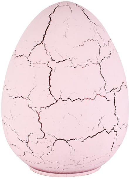 Dekoratief | Deco ei 'Candy Crack Pink', glas, 15x15x20cm | A258366