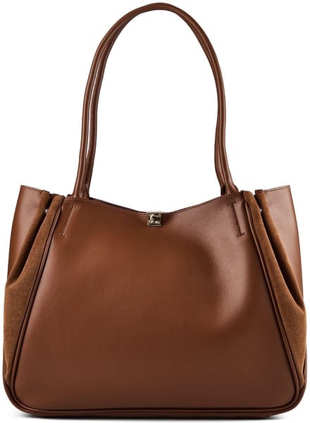 Coccinelle Pansy Schoudertas Leder 34 cm - Dames - cognac-cognac