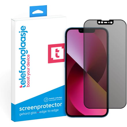 iPhone 13 Mini Privacy screenprotector gehard glas Edge to Edge