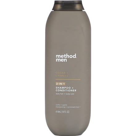 Méthode, Hommes, Shampoing + Après-shampoing 2 en 1, Cèdre + Cyprès, 410 ml (414 ml) gray