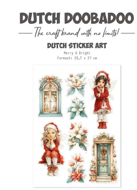 DDBD A4 transparente stickers Merry & Bright.