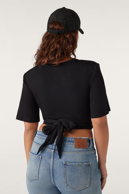 BA&SH Short Sleeves Tee Black Maat: S | Tops Outlet | Dames | Zwart