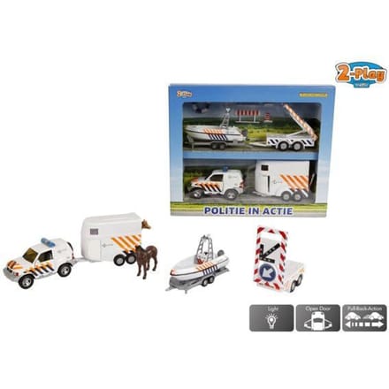 2-Play Traffic Politie 25cm Voertuigen