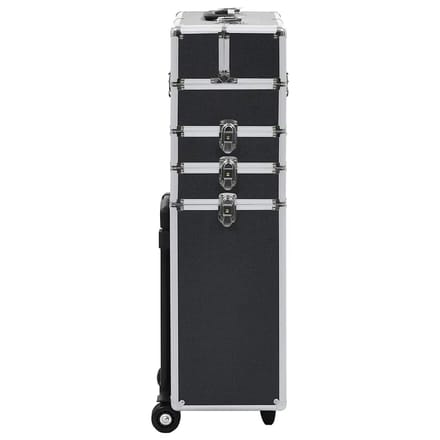 vidaXL - Make-up - trolley - aluminium - zwart