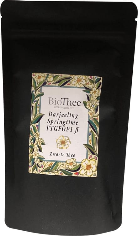 Darjeeling SpringTime FTGFOP1 First Flush (Bio) 100 gr.  premium  biologische losse zwarte thee