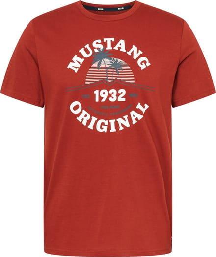 Mustang T-shirt warm-rood - maat L