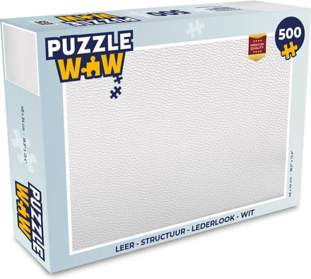 Puzzel Leer - Structuur - Lederlook - Wit - Legpuzzel - Puzzel 500 stukjes