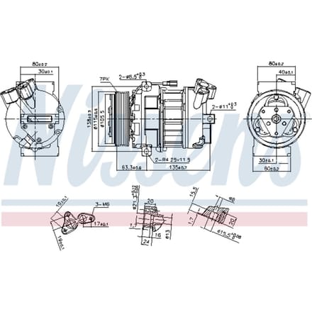 Compressor airconditioning NISSENS 890656