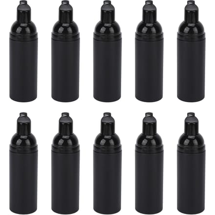 10 stuks 50 ml Schuimfles Herbruikbaar Grote Diameter Draagbaar Druktype Reis Schuimdispenser voor black
