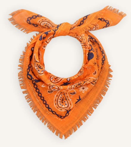 BONNIE STUDIOS Farm Scarf Sjaals Dames - Oranje - Maat ONESIZE