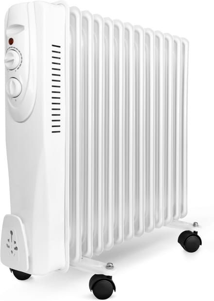 Olieradiator 2500W met 13 verwarmingselementen en instelbare thermostaat