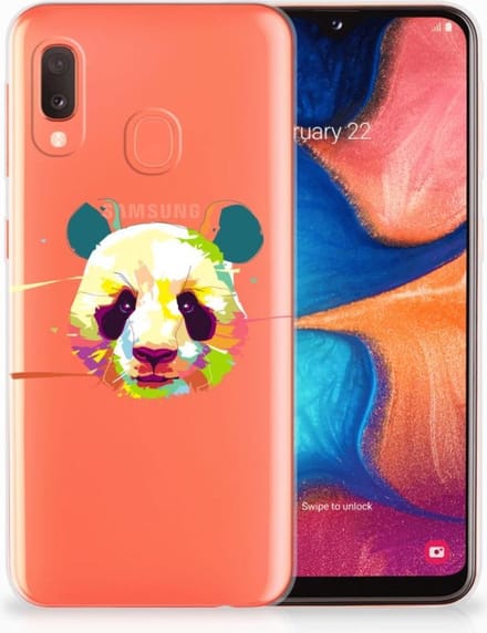 Samsung Galaxy A20e Telefoonhoesje met Naam Panda Color