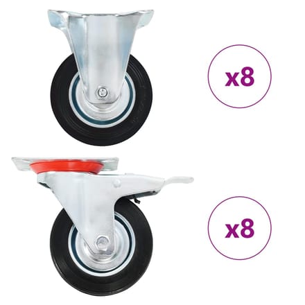 vidaXL 16 st Wielen 100 mm