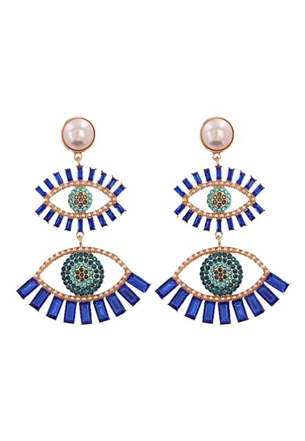Margot Bardot Kia Eye Oorbellen Blue