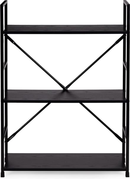 Boekenkast - 59,5x23,5x80 cm - industrieel - zwart