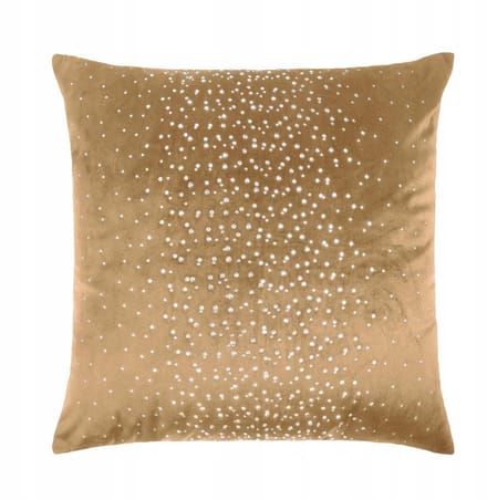 Sierkussens Fluweel Glanzend Mosterd 45x45 cm met Kristallen