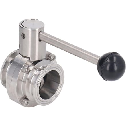 Sanitaire Vlinderklep met Siliconen Ring RVS Klem Vlinderklep 51mm / 2in Pipe OD