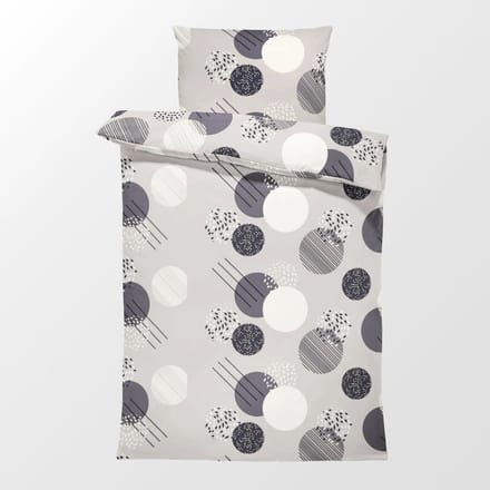 Dekbedovertrek 100% Katoen Premium - 140 x 200cm - 1 persoon - Bollen Beige