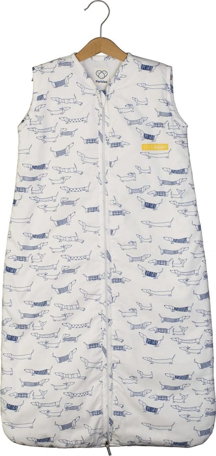 Pericles Slaapzak Mouwloos Honden 90 Cm Wit/blauw