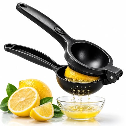BOTC Citroenpers - Large Limoenpers - Handcitruspers - Citrusknijper - Handpers - Fruitpers - Zwart