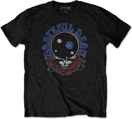Grateful Dead - Space Your Face & Logo Heren Tshirt - S - Zwart