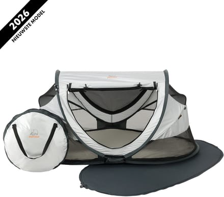 Deryan Peuter Luxe Campingbedje – Inclusief zelfopblaasbare matras - Silver