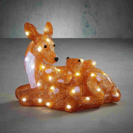 Luca Lighting Kerstverlichting Deer - 37x23x27 cm - Acryl - Wit