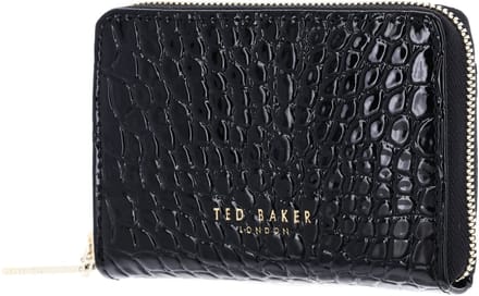 Ted Baker portemonnee Varlee Croc Effect Small Zip Around Wallet Black zwart