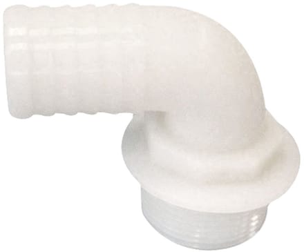 Tankaansluitstuk 1-1/4" - 90° slangaansluiting 38 mm