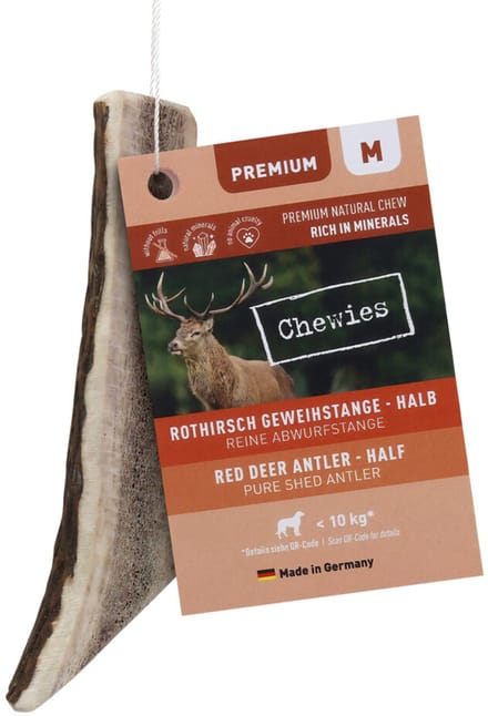 Chewies Edelherten Gewei Stang M Half - 4 x 80 gr - Voordeelverpakking