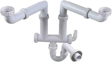 Talea keuken dubbele wastafel afvoerpijp kit 1,5 inch