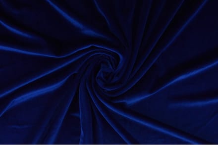 Stretch fluweel - Donkerblauw - 1 meter - Per meter - Velvet stof