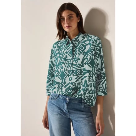 Gedessineerde overhemdblouse