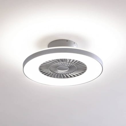 Lindby Smart LED plafondventilator Paavo, zilver, stil, Tuya