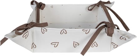 Clayre & Eef Broodmand 35x35x8 cm Wit Bruin Katoen Konijn