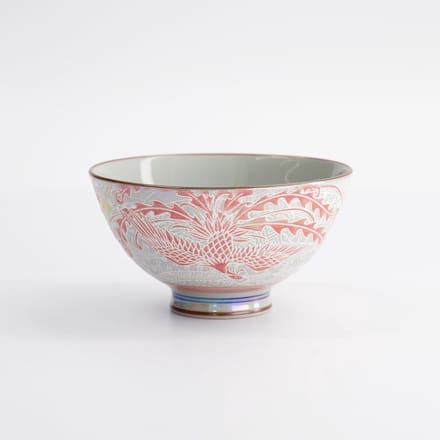 Tokyo Design Studio - Kawaii Rijstkom - Phoenix - Rood - 300 ml - 11,5 x 6 cm