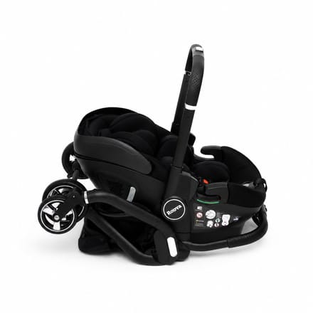 Roova Duo Obsidian Black - R129/iSIZE Autostoel - kinderwagen combi 2 in 1 - Isofix