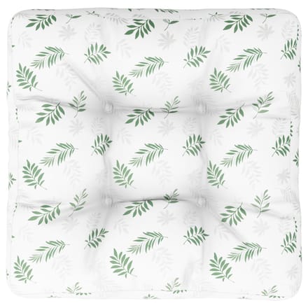 vidaXL - Palletkussen - bladpatroon - 60x60x12 - cm - stof