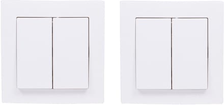 Benson Inbouw wisselschakelaar dubbel - 2x - wit - 250V 10A - WCD